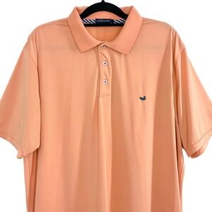 Southern Marsh Men's XL Peach Performance Polo Shirt Duck Logo‎ Short Sleeve